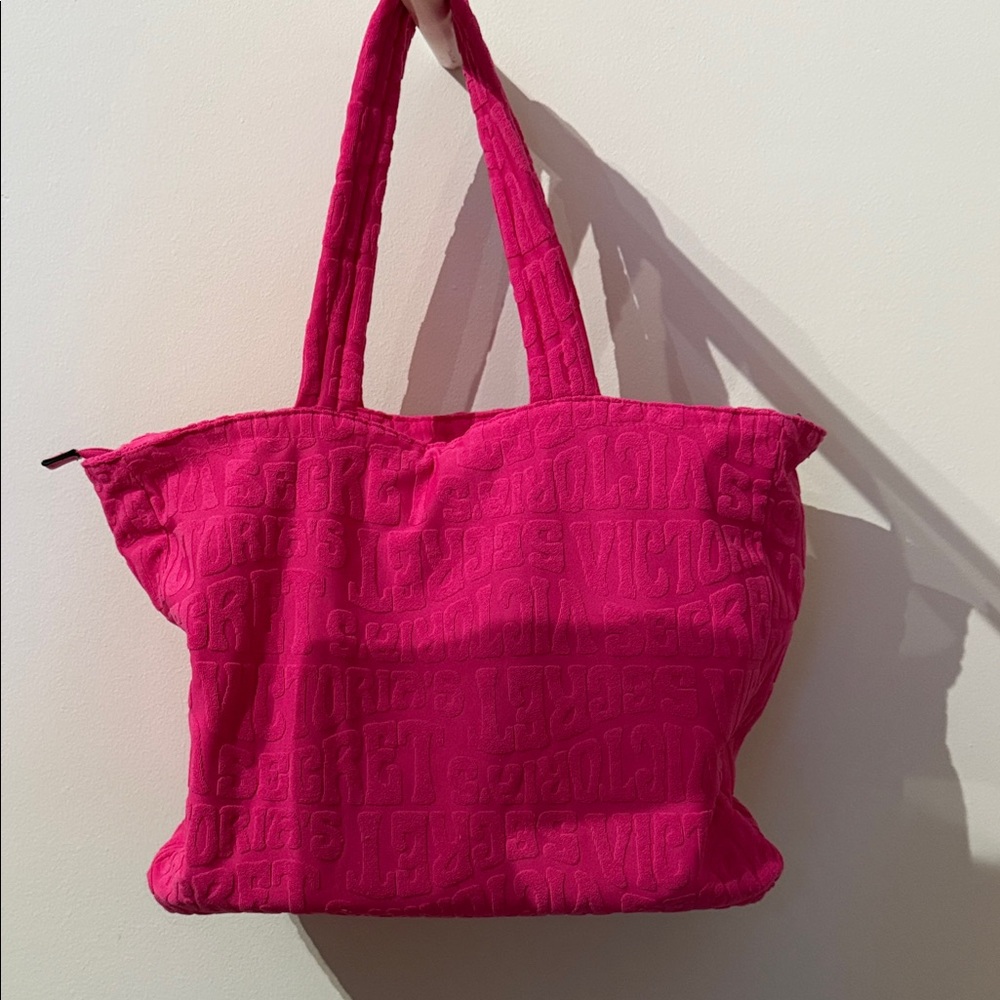 Victoria's Secret Fuchsia Embossed Tote